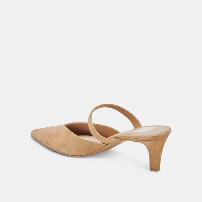 Heels Women Dolce Vita Kanika Mid Heels Tan Suede