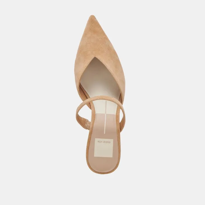 Heels Women Dolce Vita Kanika Mid Heels Tan Suede