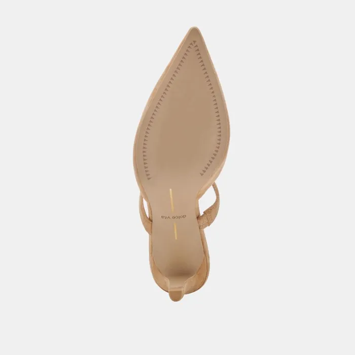 Heels Women Dolce Vita Kanika Mid Heels Tan Suede