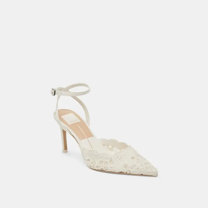 Heels Women Dolce Vita Kenedy Heels White Crochet