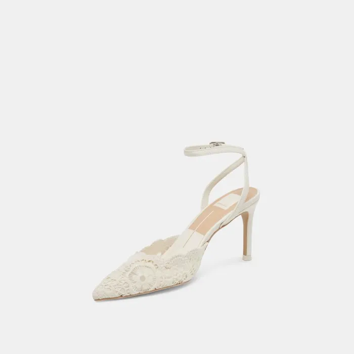 Heels Women Dolce Vita Kenedy Heels White Crochet
