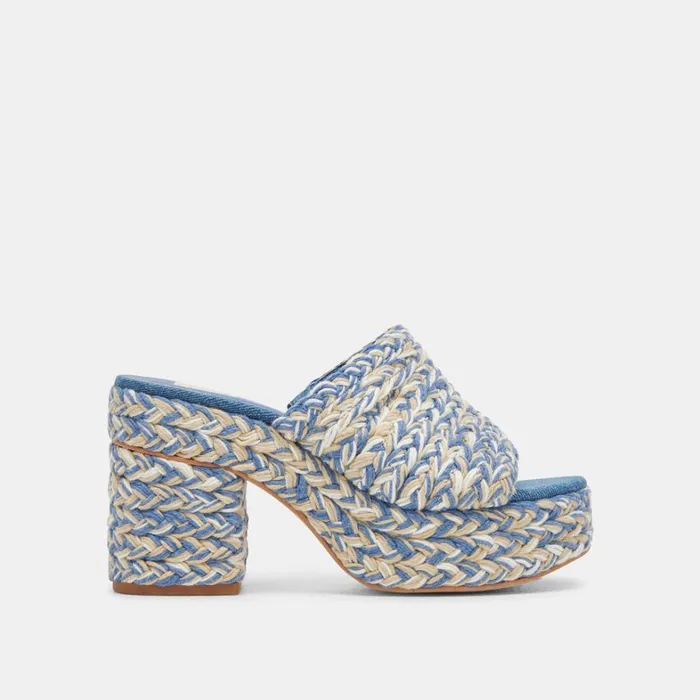 Heels Women Dolce Vita Lady Heels Blue Multi Woven