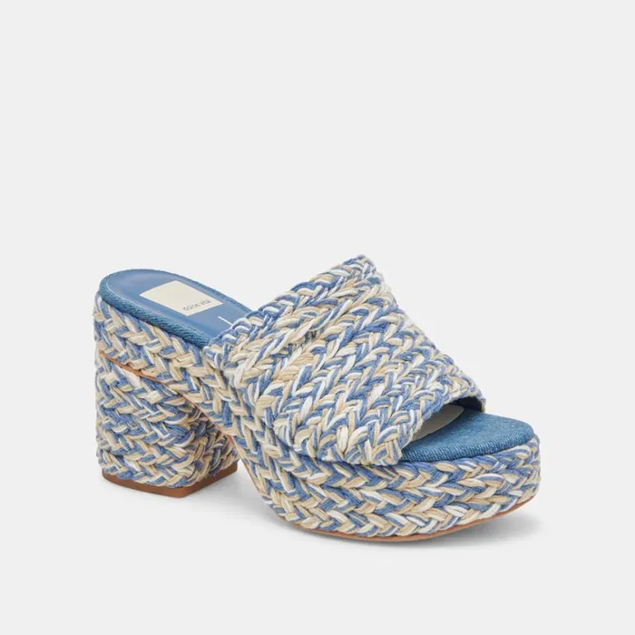 Heels Women Dolce Vita Lady Heels Blue Multi Woven
