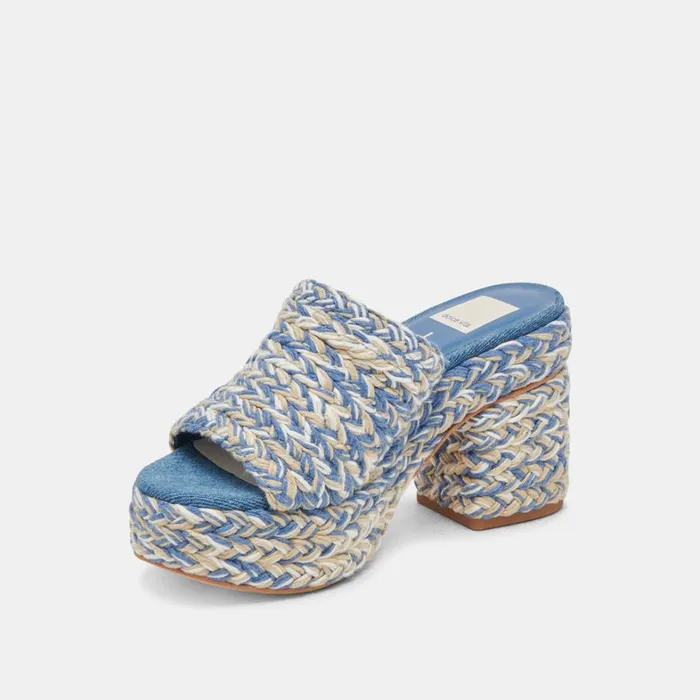 Heels Women Dolce Vita Lady Heels Blue Multi Woven