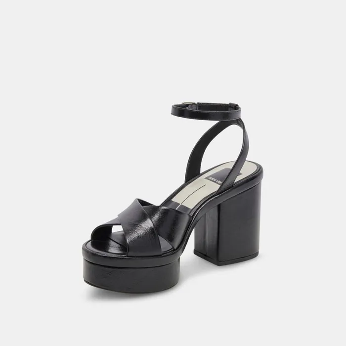 Heels Women Dolce Vita Laisha Heels Midnight Crinkle Patent