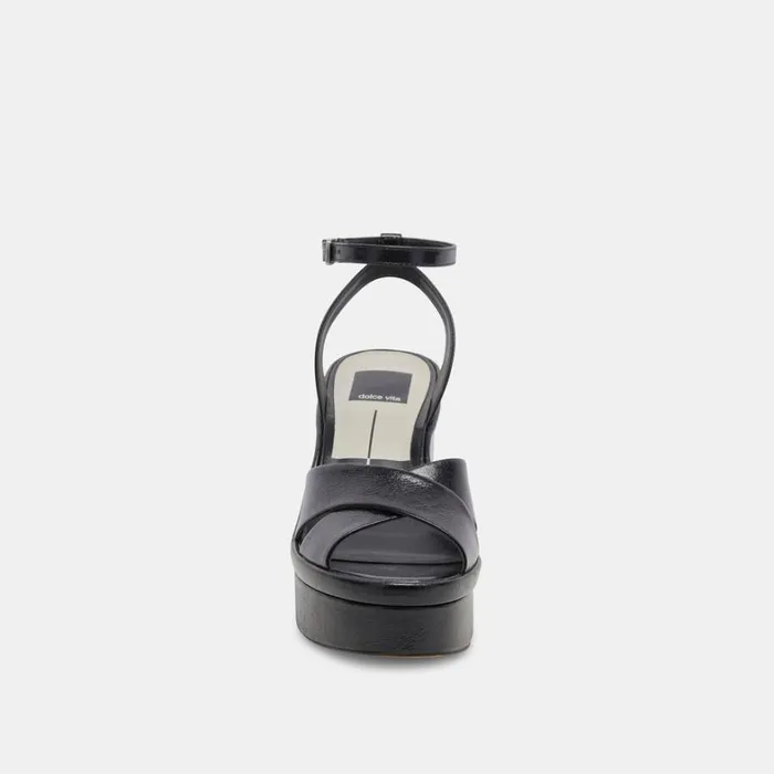 Heels Women Dolce Vita Laisha Heels Midnight Crinkle Patent