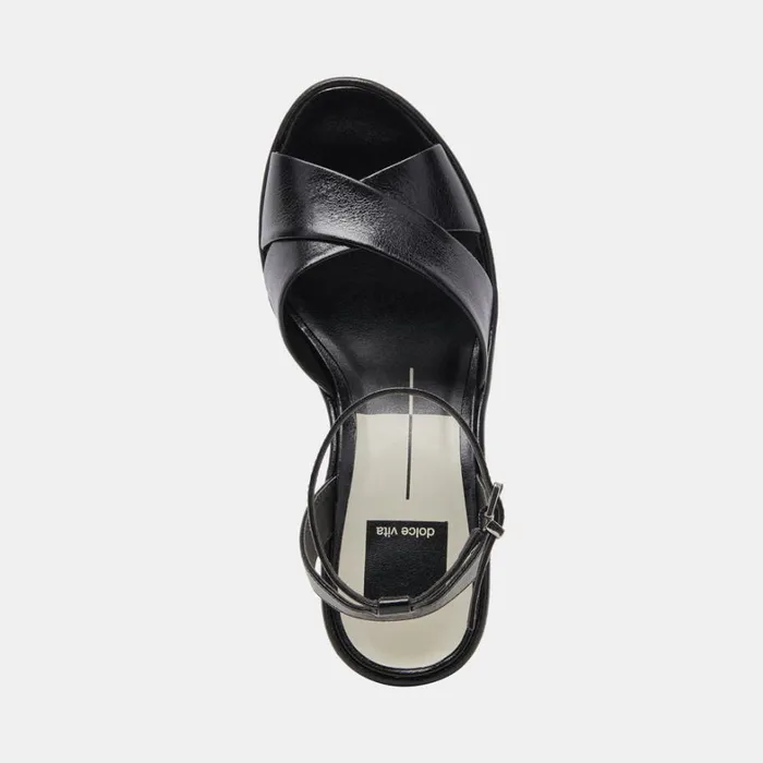 Heels Women Dolce Vita Laisha Heels Midnight Crinkle Patent