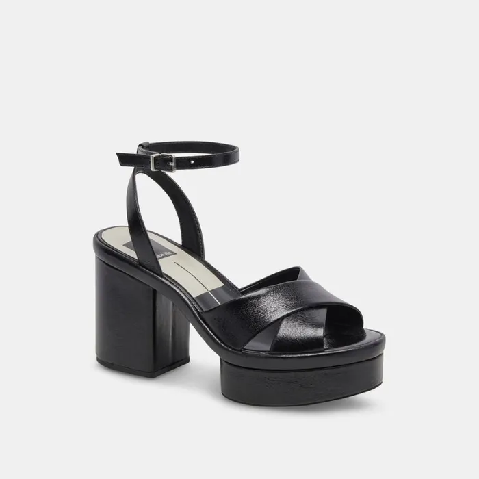Heels Women Dolce Vita Laisha Heels Midnight Crinkle Patent