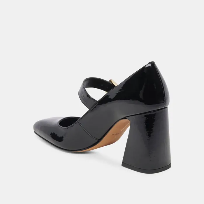 Heels Women Dolce Vita Lakota Heels Midnight Crinkle Patent