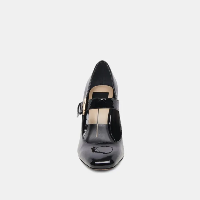 Heels Women Dolce Vita Lakota Heels Midnight Crinkle Patent