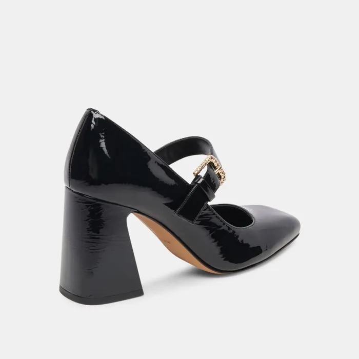 Heels Women Dolce Vita Lakota Heels Midnight Crinkle Patent