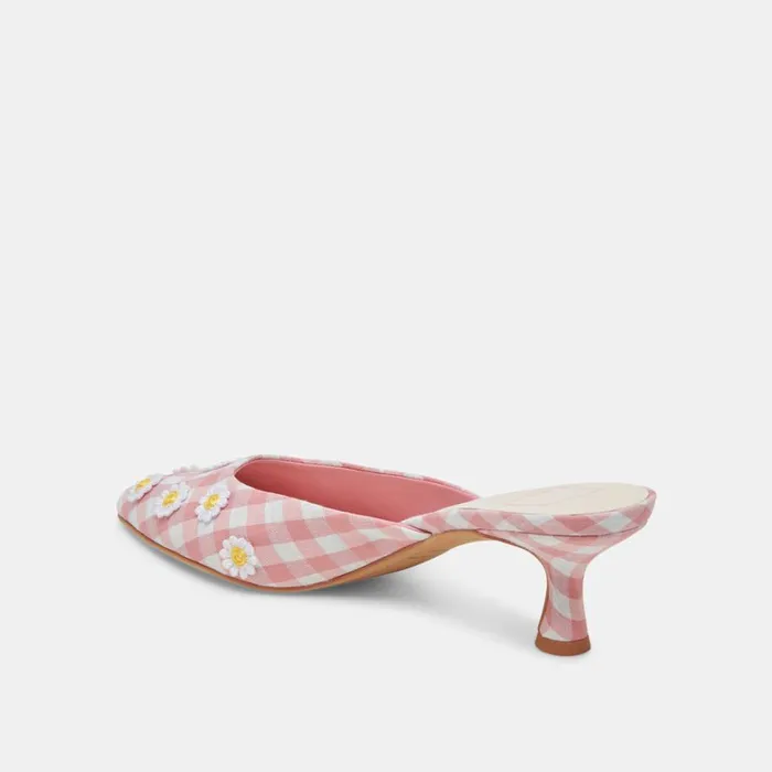 Heels Women Dolce Vita Lilou Heels White Pink Gingham