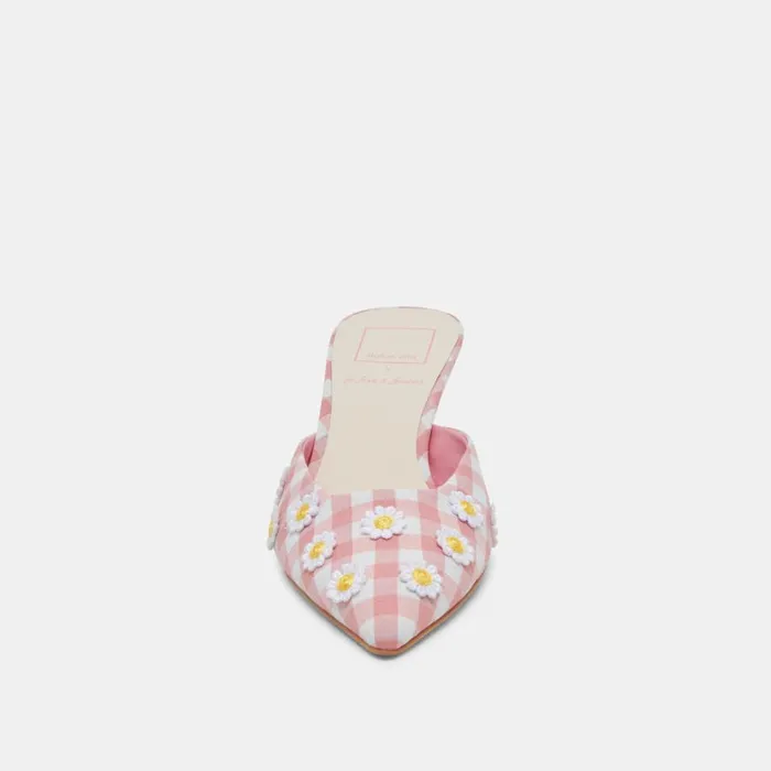 Heels Women Dolce Vita Lilou Heels White Pink Gingham