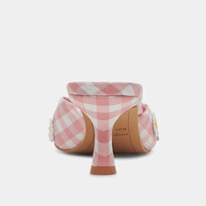 Heels Women Dolce Vita Lilou Heels White Pink Gingham