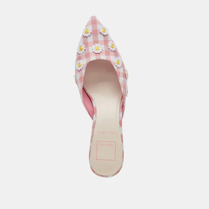 Heels Women Dolce Vita Lilou Heels White Pink Gingham
