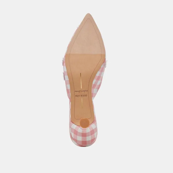 Heels Women Dolce Vita Lilou Heels White Pink Gingham