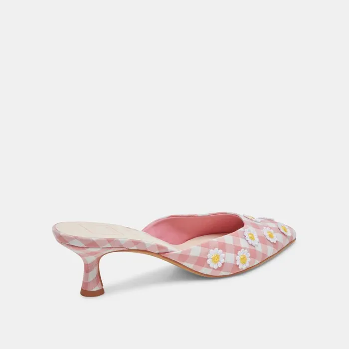 Heels Women Dolce Vita Lilou Heels White Pink Gingham