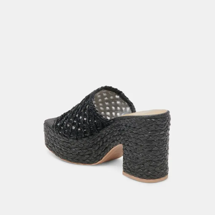Heels Women Dolce Vita Lisha Heels Onyx Raffia
