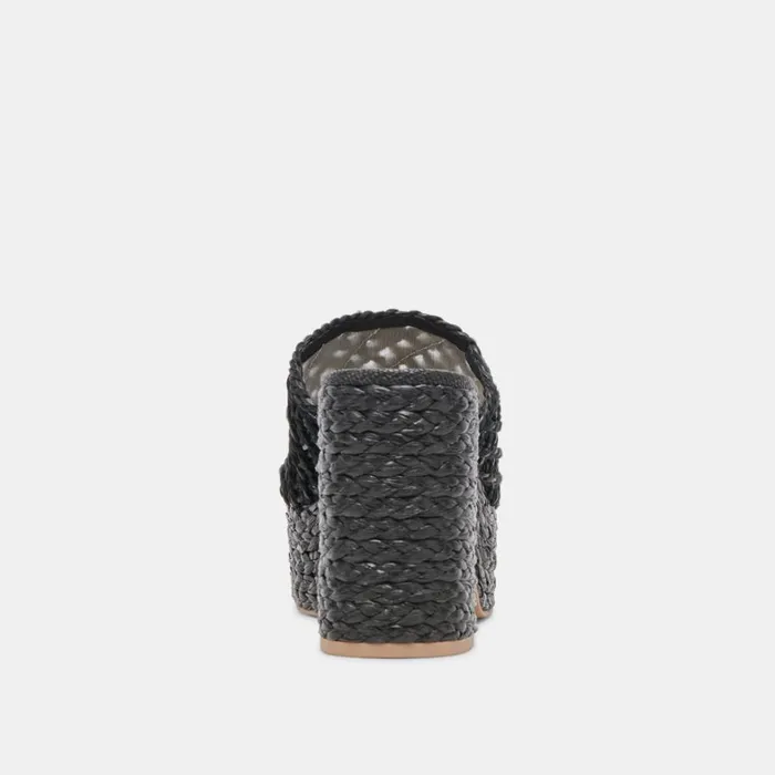 Heels Women Dolce Vita Lisha Heels Onyx Raffia