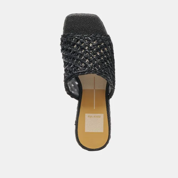 Heels Women Dolce Vita Lisha Heels Onyx Raffia
