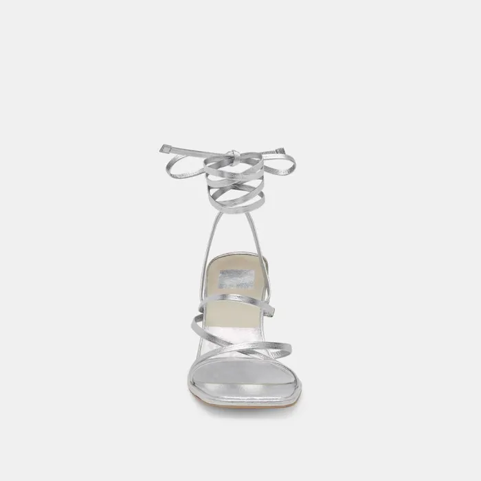 Heels Women Dolce Vita Malabo Heels Silver Metallic Leather