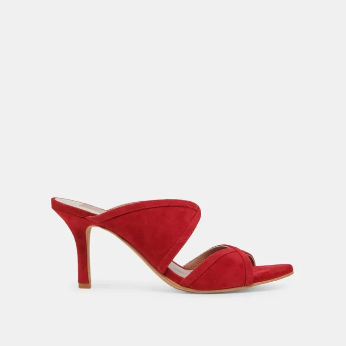 Heels Women Dolce Vita Mandel Heels Crimson Suede