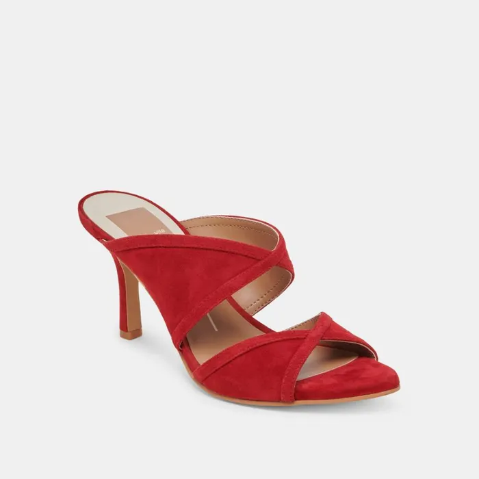 Heels Women Dolce Vita Mandel Heels Crimson Suede