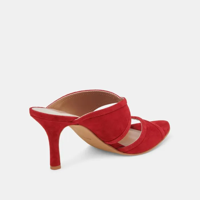 Heels Women Dolce Vita Mandel Heels Crimson Suede
