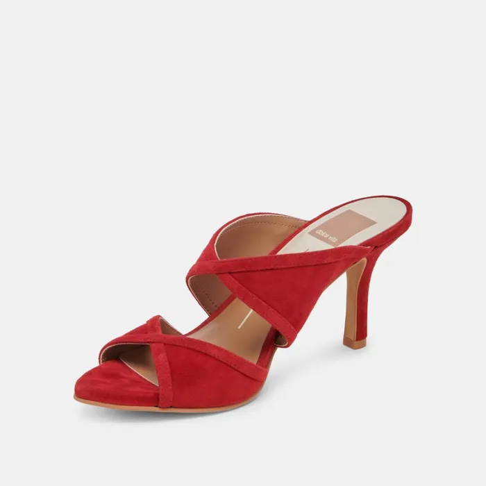 Heels Women Dolce Vita Mandel Heels Crimson Suede