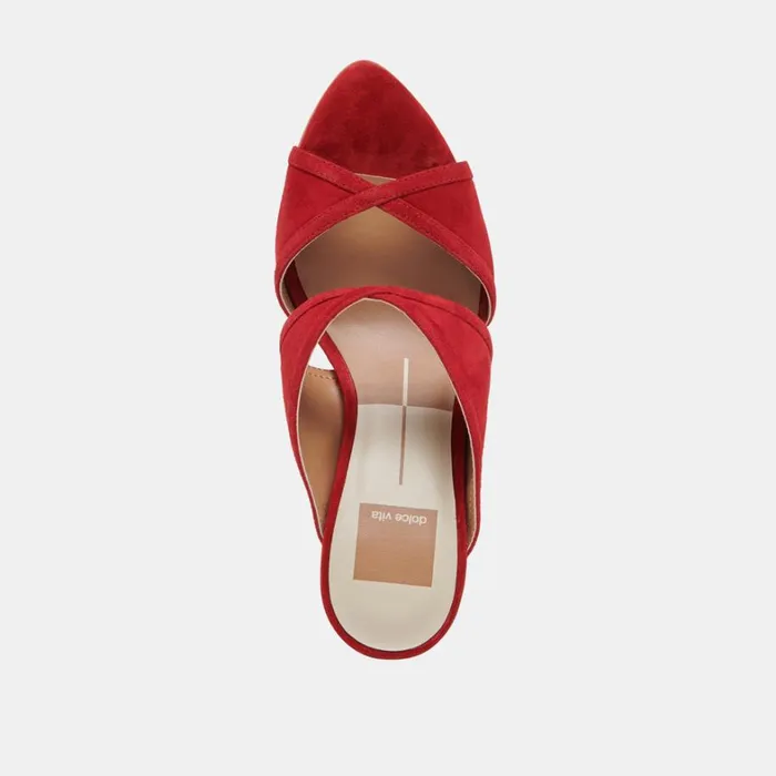 Heels Women Dolce Vita Mandel Heels Crimson Suede