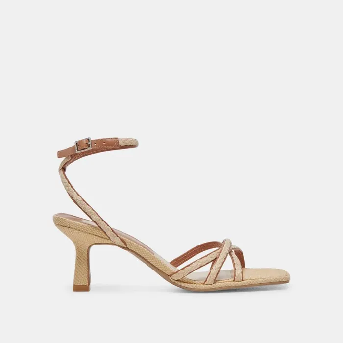 Heels Women Dolce Vita Manji Braid Heels Brown Natural Jute