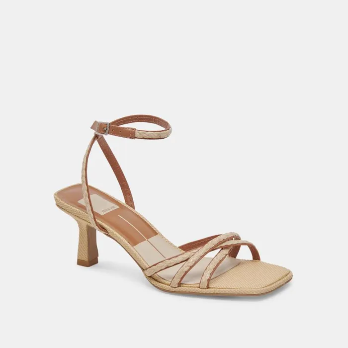 Heels Women Dolce Vita Manji Braid Heels Brown Natural Jute