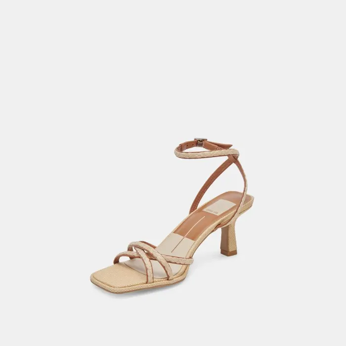 Heels Women Dolce Vita Manji Braid Heels Brown Natural Jute