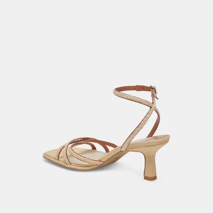 Heels Women Dolce Vita Manji Braid Heels Brown Natural Jute