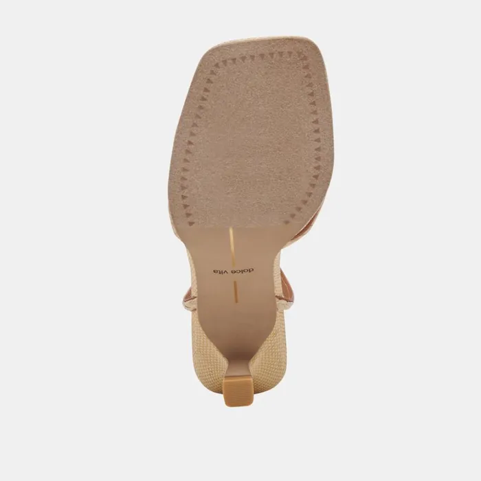 Heels Women Dolce Vita Manji Braid Heels Brown Natural Jute