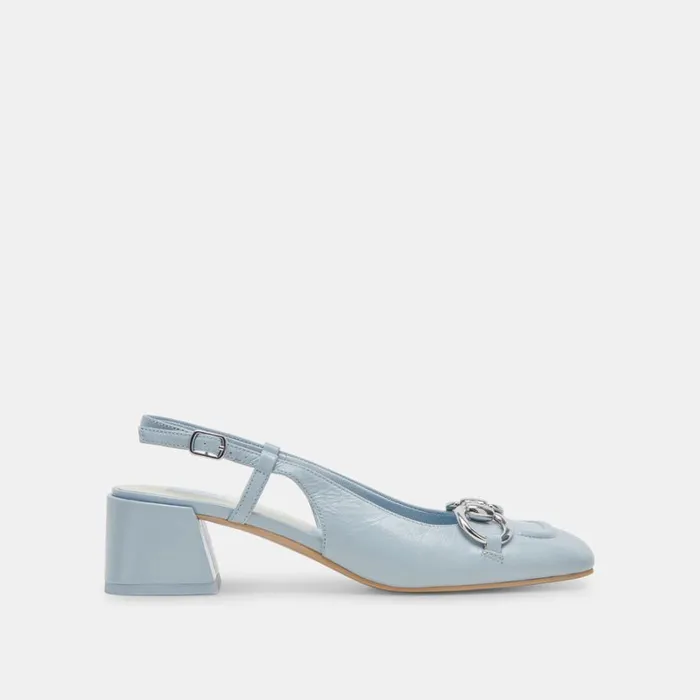 Heels Women Dolce Vita Melli Heels Sky Blue Crinkle Patent