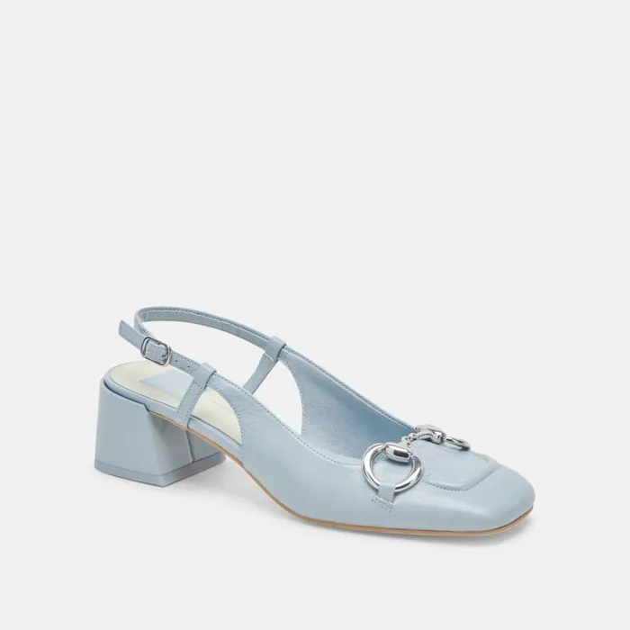 Heels Women Dolce Vita Melli Heels Sky Blue Crinkle Patent