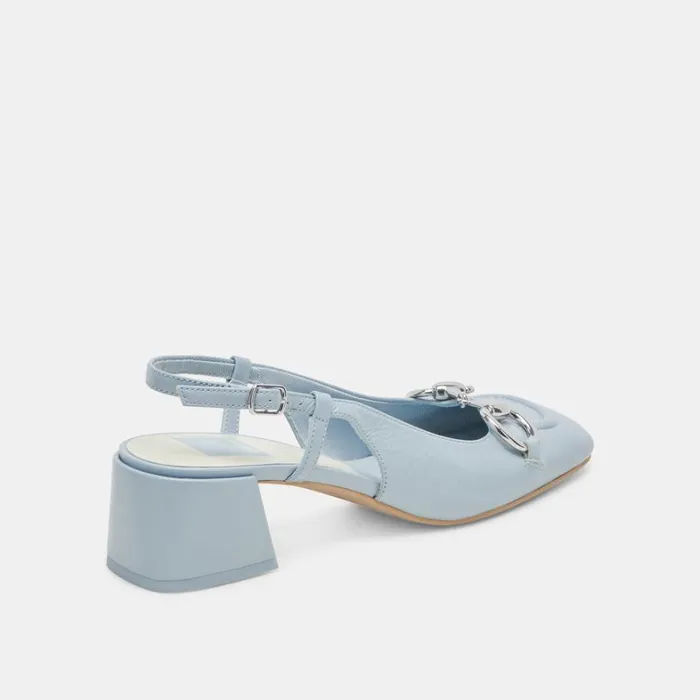 Heels Women Dolce Vita Melli Heels Sky Blue Crinkle Patent