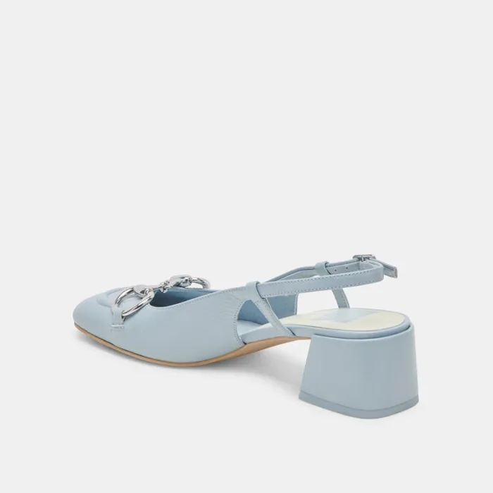 Heels Women Dolce Vita Melli Heels Sky Blue Crinkle Patent
