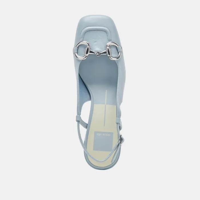 Heels Women Dolce Vita Melli Heels Sky Blue Crinkle Patent
