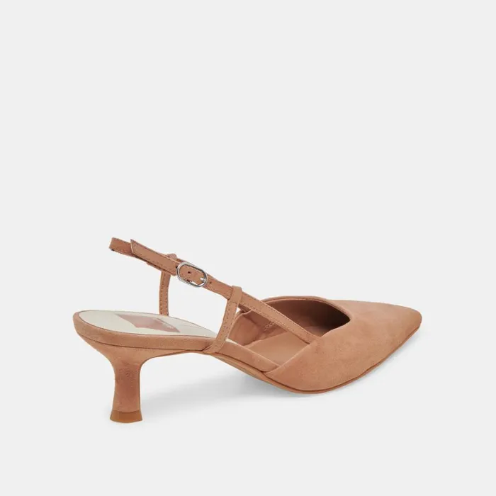 Heels Women Dolce Vita Odela Wide Heels Toffee Suede