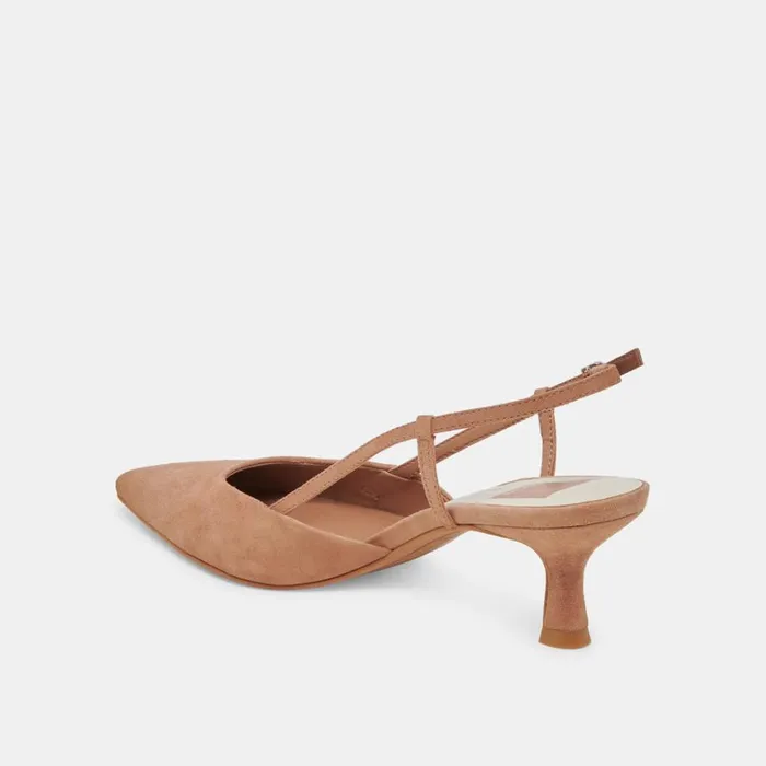 Heels Women Dolce Vita Odela Wide Heels Toffee Suede