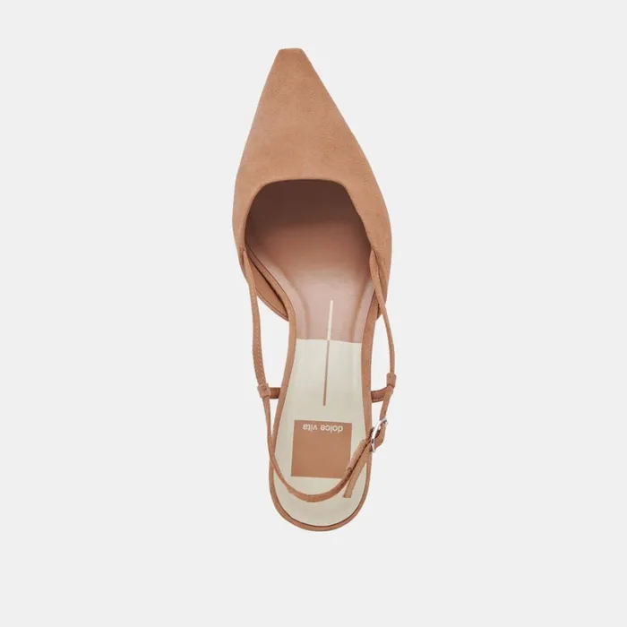 Heels Women Dolce Vita Odela Wide Heels Toffee Suede