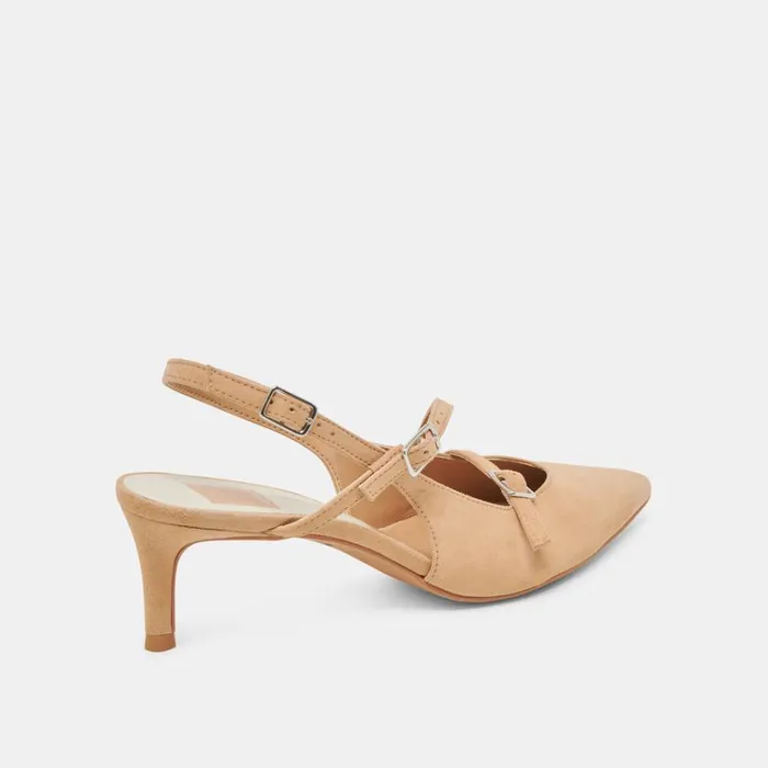 Heels Women Dolce Vita Pamla Mid Heels Tan Suede