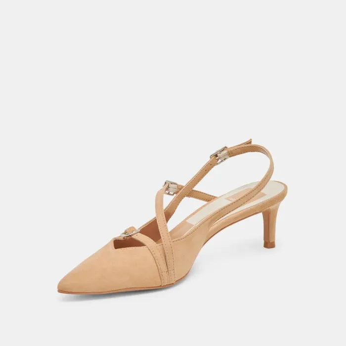 Heels Women Dolce Vita Pamla Mid Heels Tan Suede