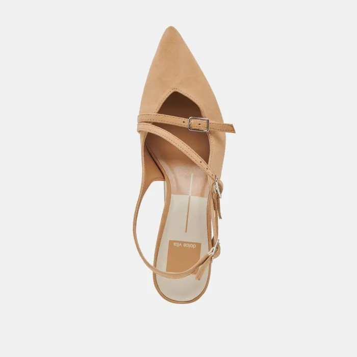 Heels Women Dolce Vita Pamla Mid Heels Tan Suede