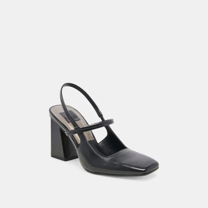 Heels Women Dolce Vita Soyer Heels Midnight Crinkle Patent