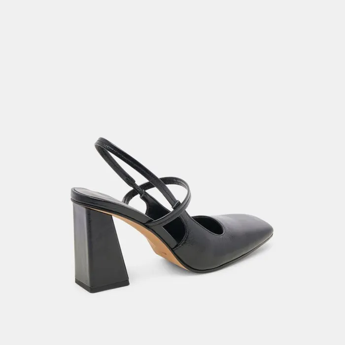 Heels Women Dolce Vita Soyer Heels Midnight Crinkle Patent