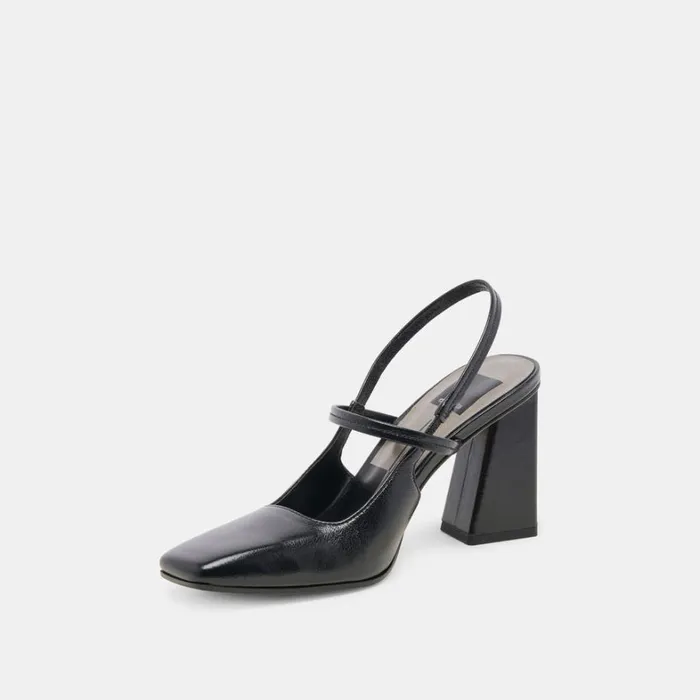 Heels Women Dolce Vita Soyer Heels Midnight Crinkle Patent