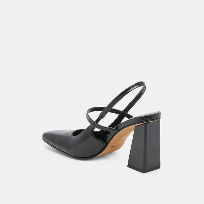 Heels Women Dolce Vita Soyer Heels Midnight Crinkle Patent